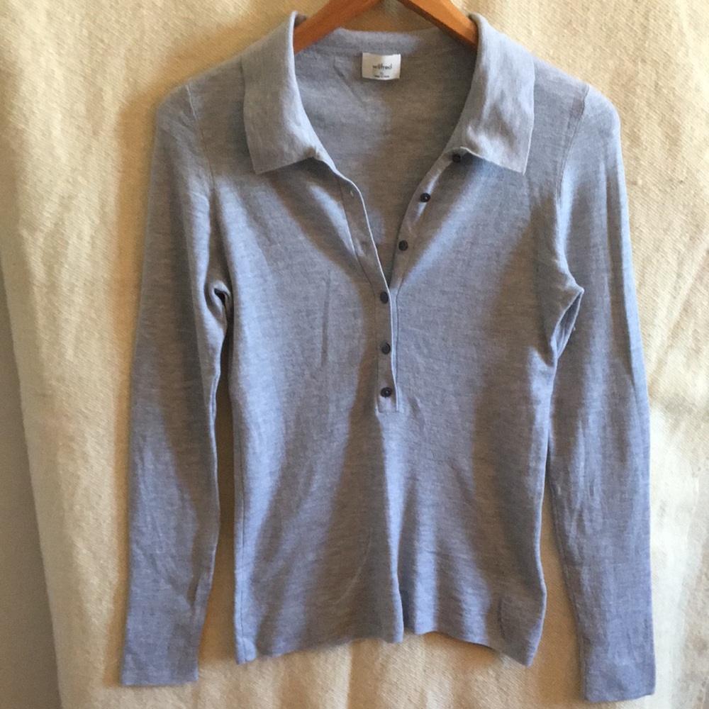 Wilfred Clarette Merino Wool Polo Sweater